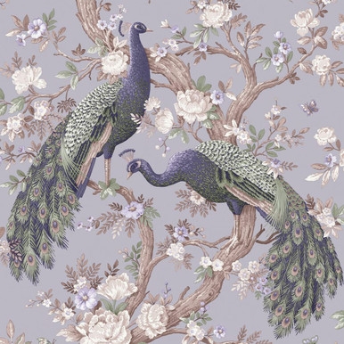 Laura Ashley Belvedere Pale Iris Wallpaper