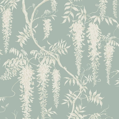 Next Wisteria Trails Duck Egg Wallpaper