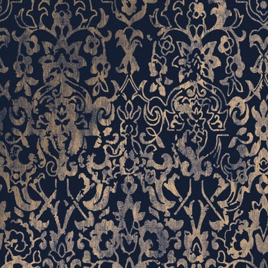 Next Majestic Damask Navy Wallpaper