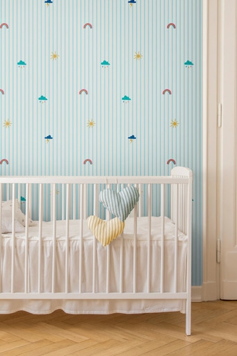 Joules Whatever the Weather Icons Haze Blue Wallpaper