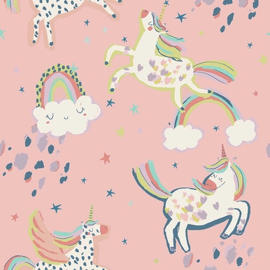 Next Party Unicorn Pink Wallpaper