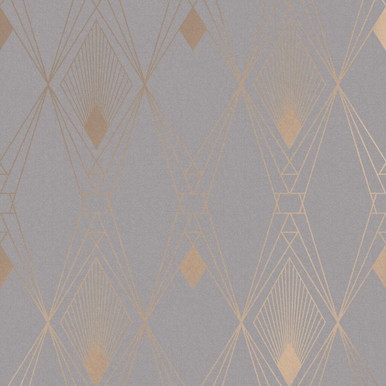 Next Deco Geometric Grey Wallpaper