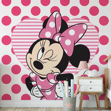 Disney Minnie & Hearts Mural