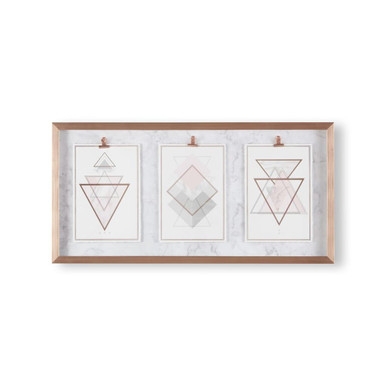 Marble Geo Trio Framed Print