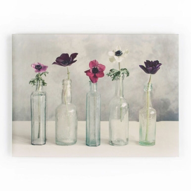 Floral Row Printed Canvas Wall Art