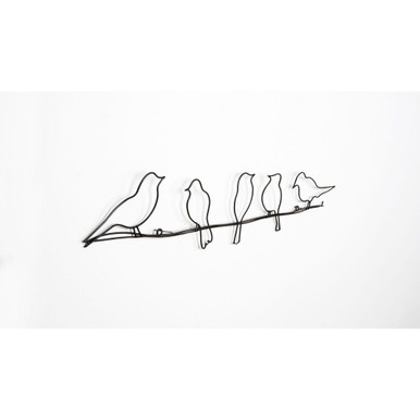 Birds On A Wire Metal Wall Art