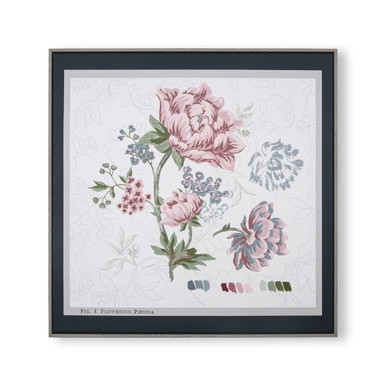 Tapestry Floral Box Framed Canvas