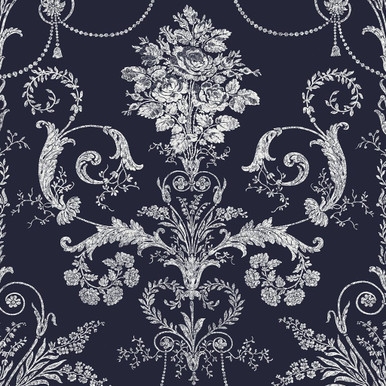 Laura Ashley Josette Midnight Wallpaper