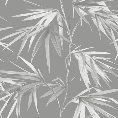 Asia Dark Gray Bamboo Leaf Wallpaper