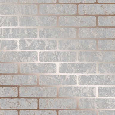 Milan Brick Rose Gold Wallpaper