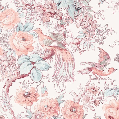 Laura Ashley Birtle Blush Wallpaper