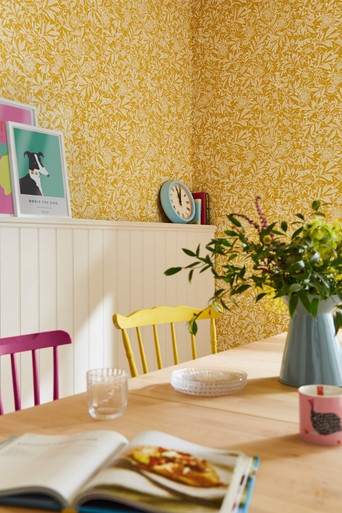 Joules Twilight Ditsy Antique Gold Wallpaper