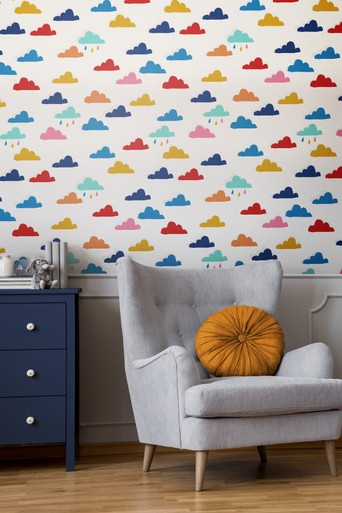 Joules Whatever the Weather Rainbow Wallpaper