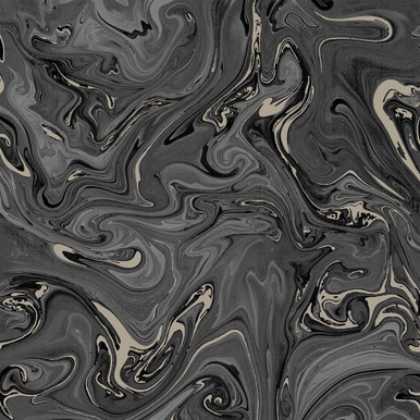 Liquid Black & Copper Wallpaper