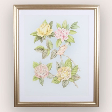 Roisin Seaspray White Leaf Framed Print