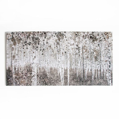 Neutral Watercolour Woods Printed Canvas