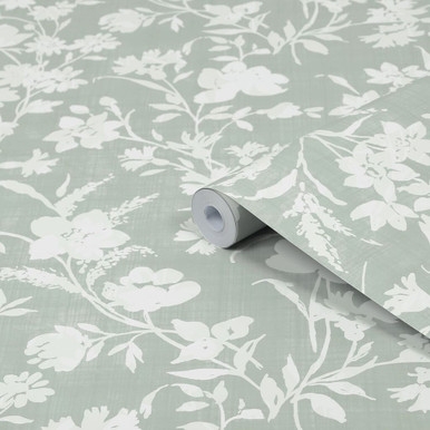 Laura Ashley Rye Sage Green Wallpaper