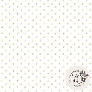 Laura Ashley Wood Violet Ochre Yellow Wallpaper