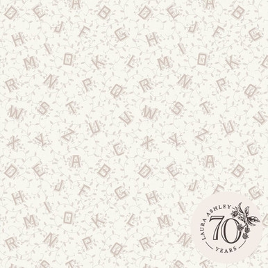 Laura Ashley Alphabet Dove Gray Wallpaper