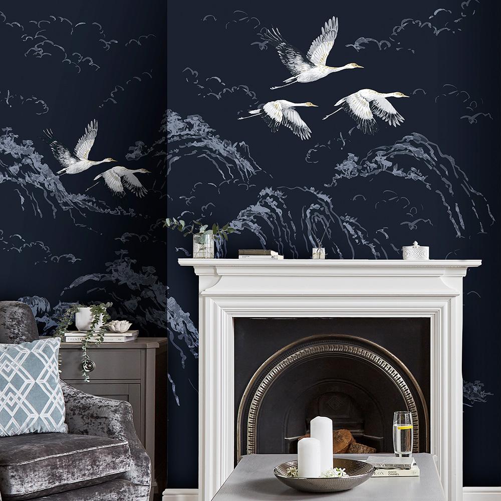 Laura Ashley Animalia Midnight Mural