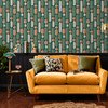 Morse Bottle Green Rust Wallpaper