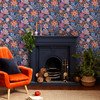 Oopsy Daisy Blue Lilac Tangerine Wallpaper