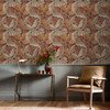 Acanthus Burnt Orange Wallpaper