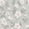 Laura Ashley Fleurir Smoke Green Wallpaper