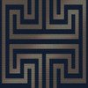 Next Metallic Greek Key Navy Wallpaper