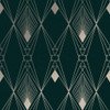 Next Deco Geometric Teal Wallpaper