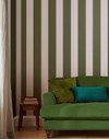 Joules Harborough Stripe Olive Green Wallpaper