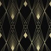 Next Deco Geometric Black Wallpaper