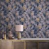 Canopy French Navy Wallpaper by Clarissa Hulse