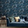 Woodland Fern French Navy Wallpaper by Clarissa Hulse