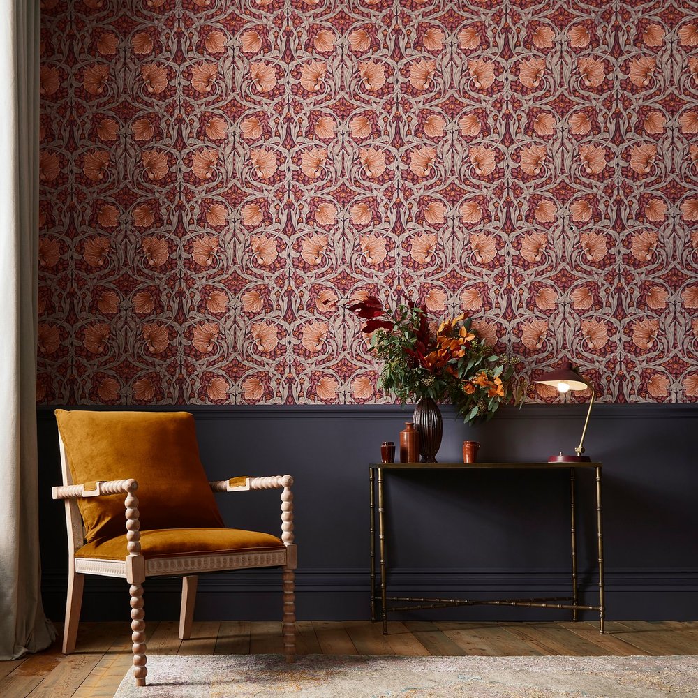 Pimpernel Plum Wallpaper