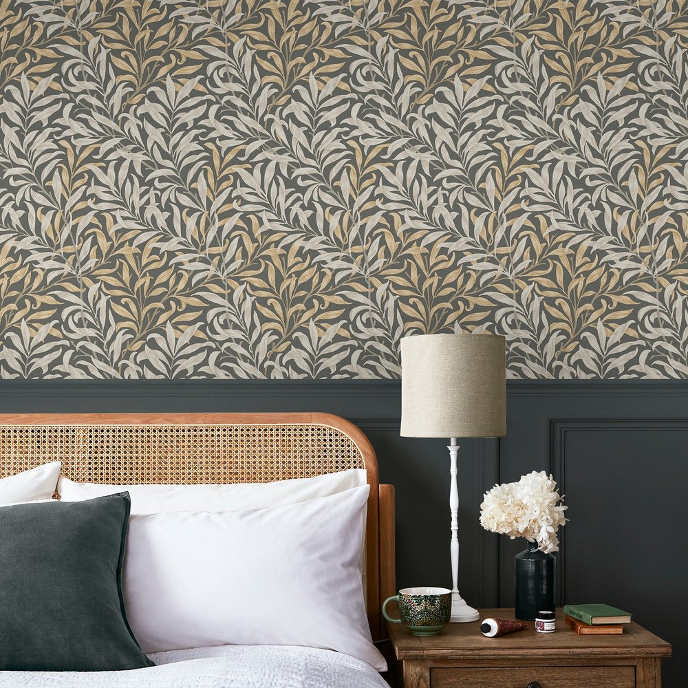 Willow Bough Charcoal Wallpaper