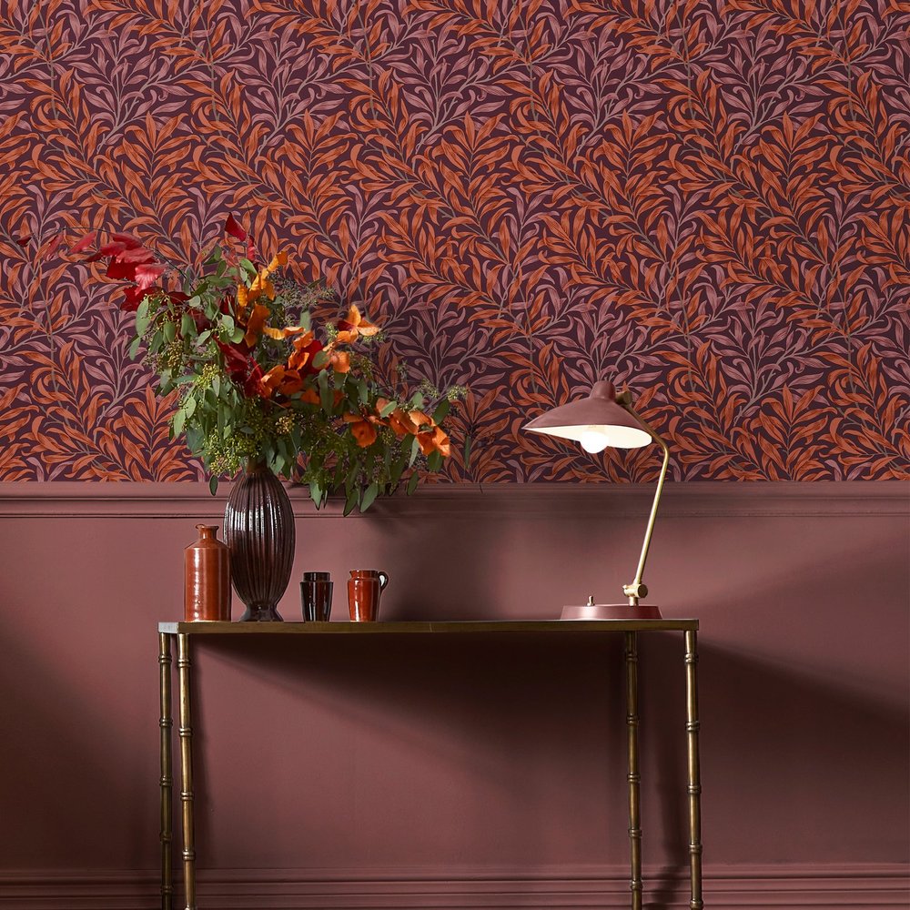 Willow Bough Plum Wallpaper