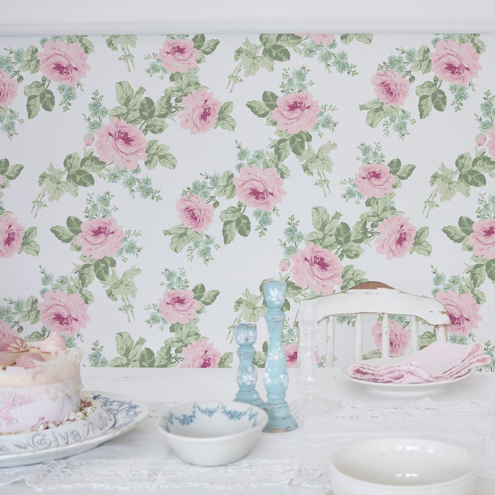 Royal Bouquet Pink Wallpaper