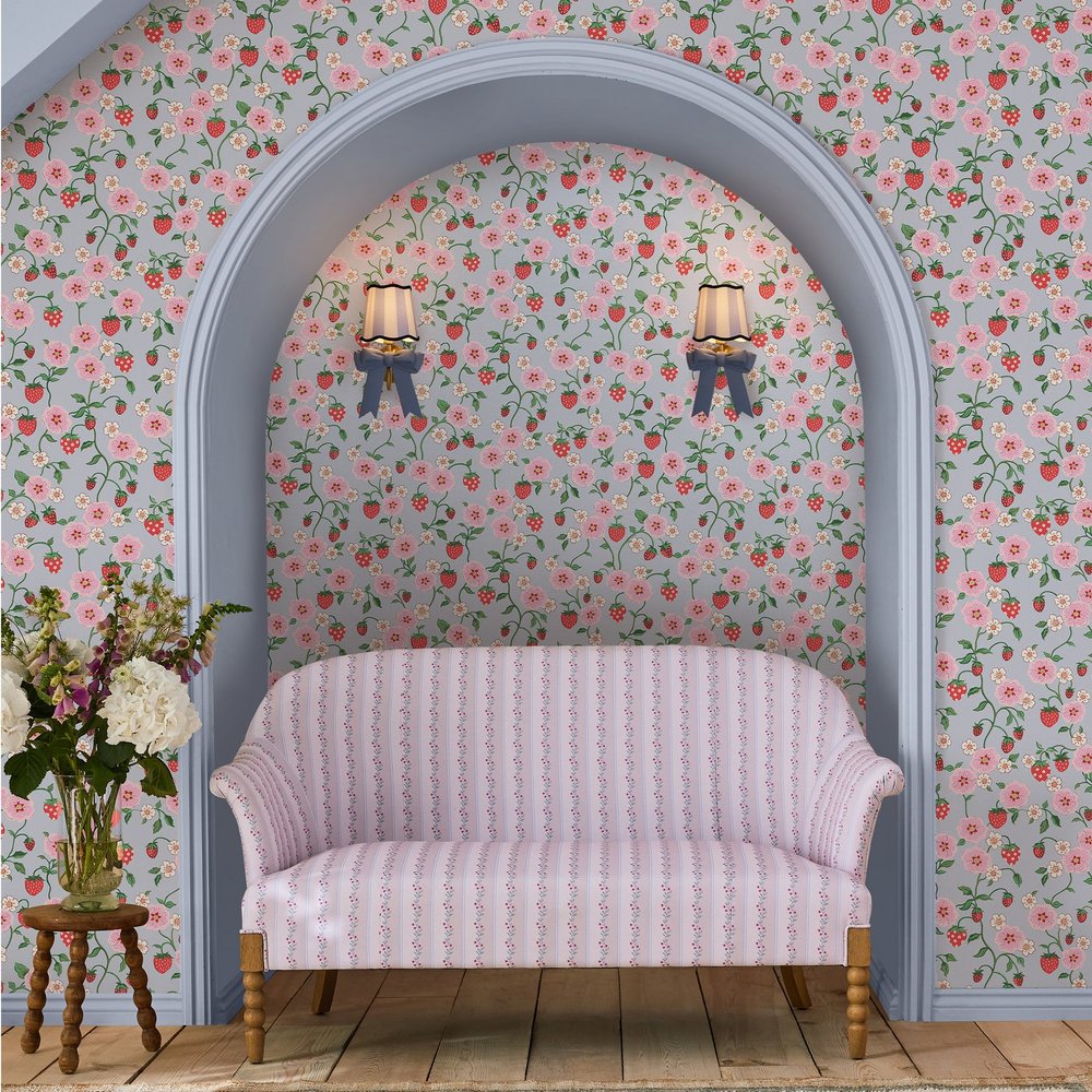 Cath Kidston Strawberry Summer Wallpaper