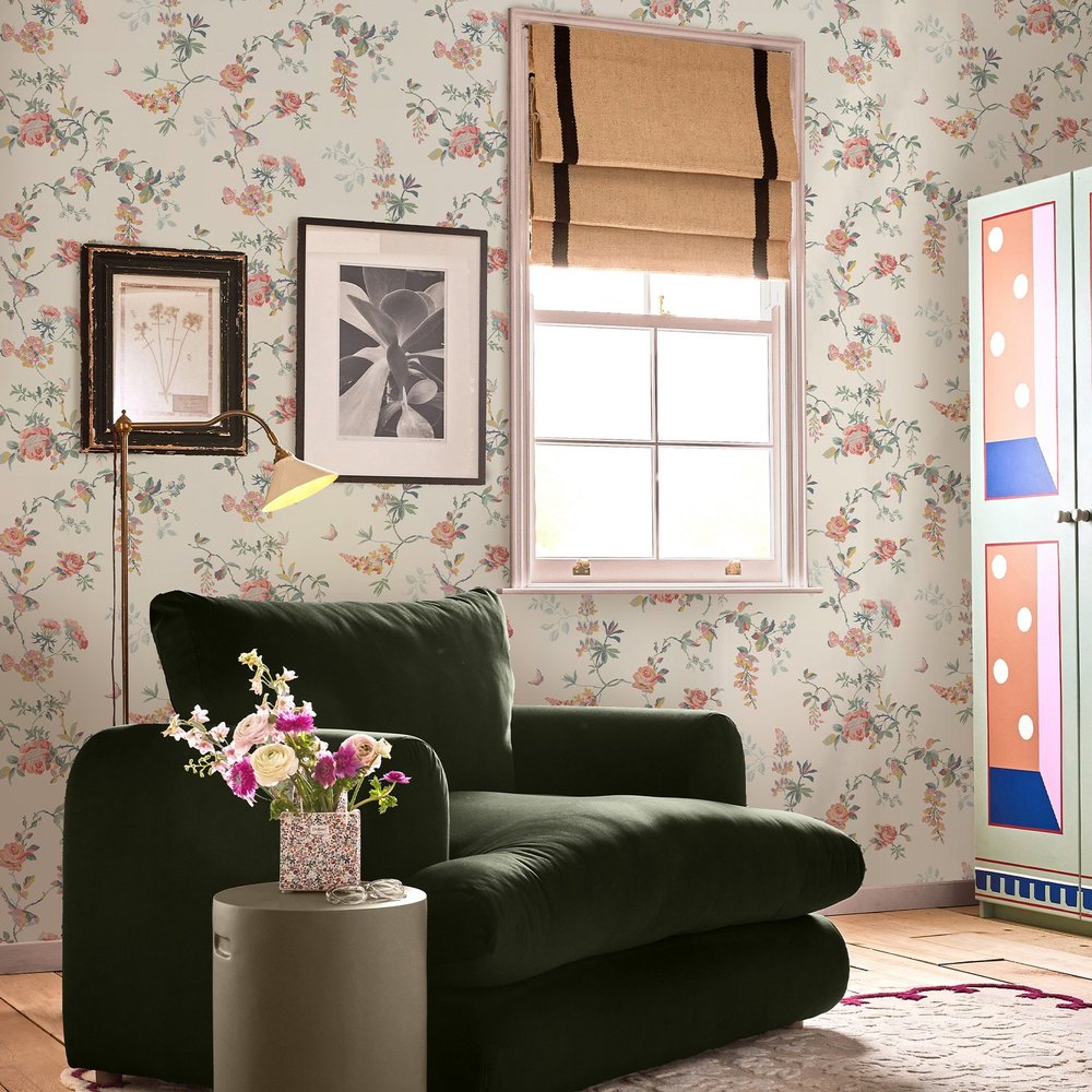 Cath Kidston Birds & Roses Spring Wallpaper