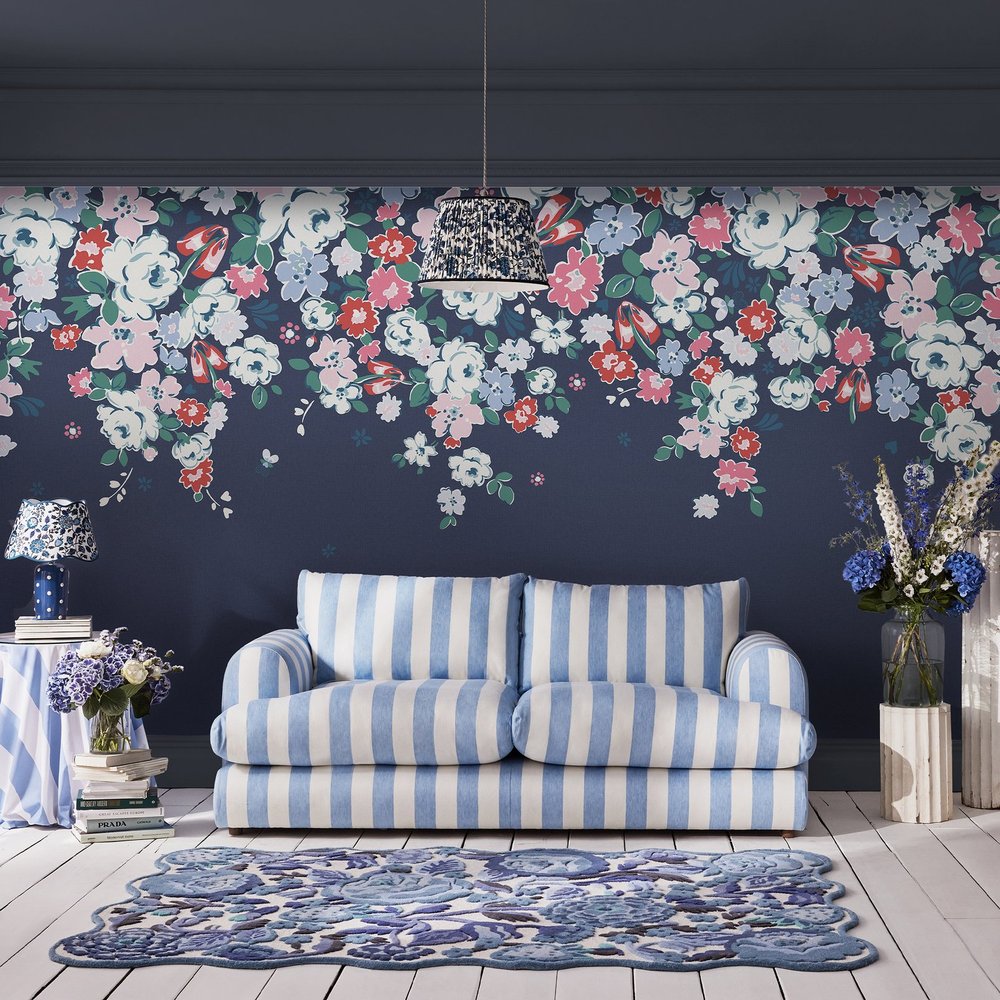 Clifton Floral Navy Bespoke Mural