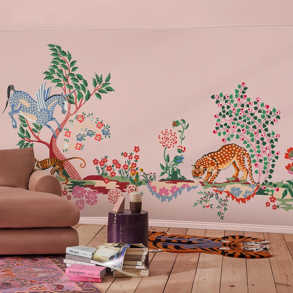 Painted Kingdom Pink Bespoke Mural