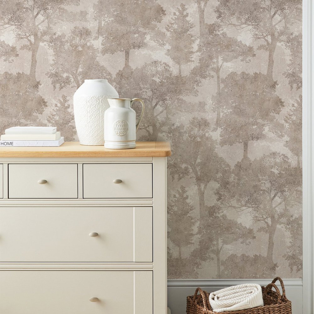 Next Trailing Trees Neutral Wallpaper