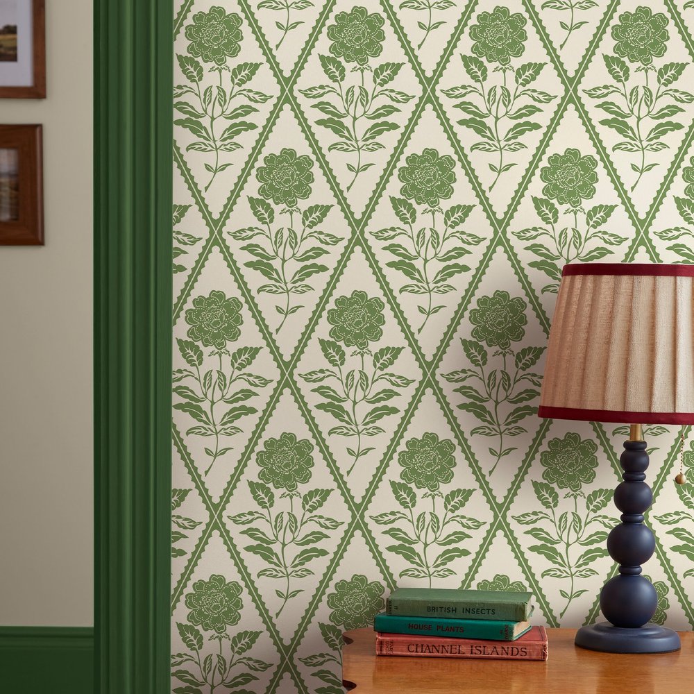 Joules Juliette Floral Cream & Green Wallpaper