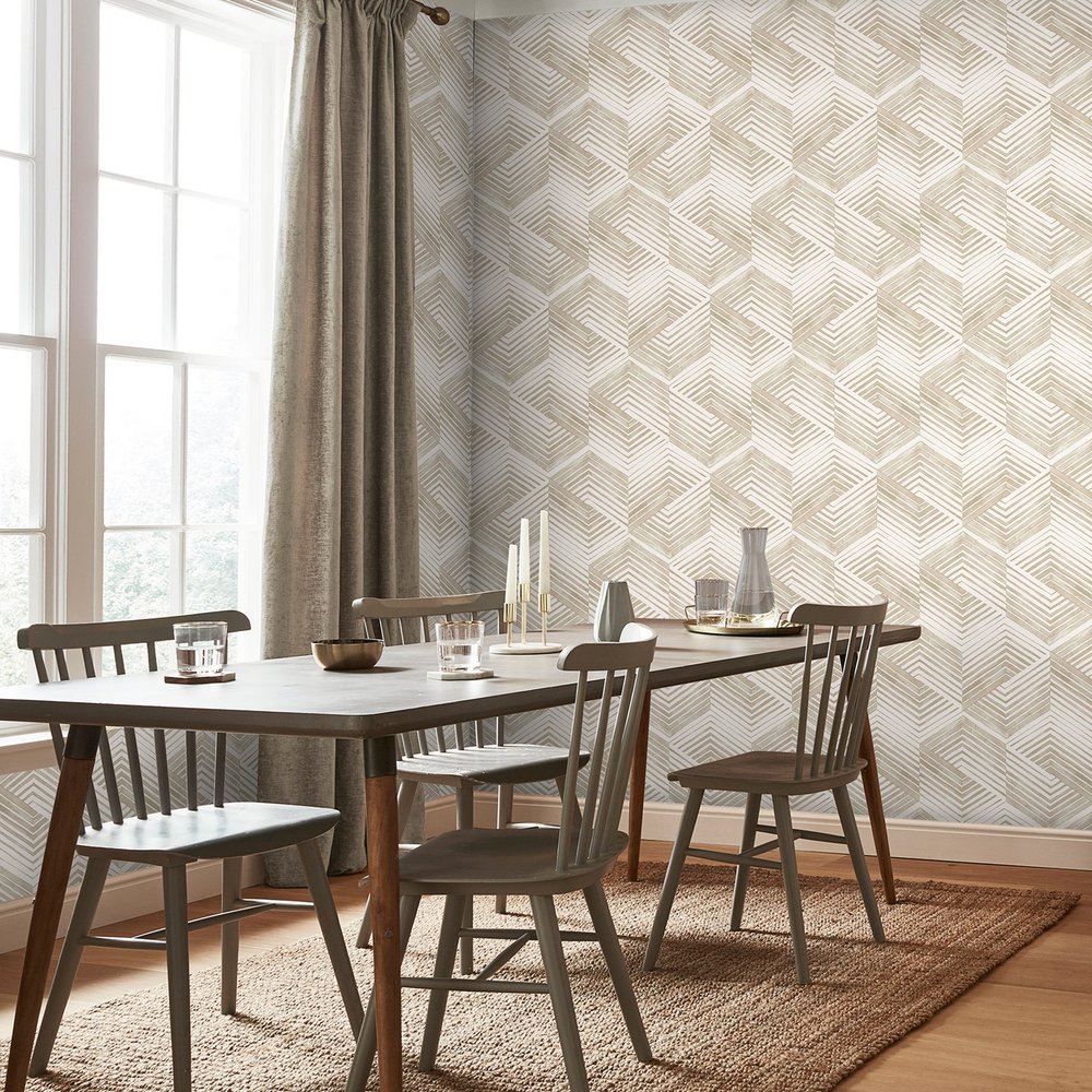 Nicole Miller Geo Movement Peel & Stick Twine Wallpaper