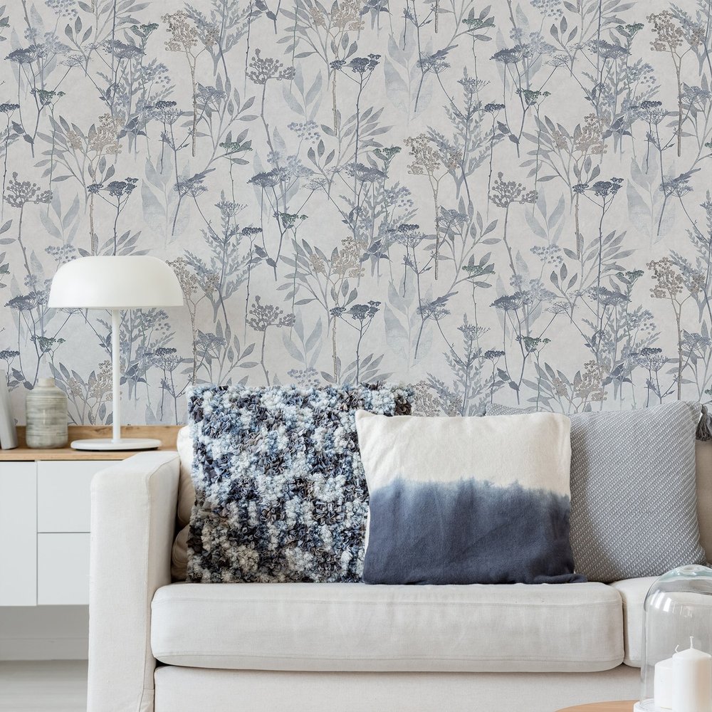 Solstice Pale Blue Wallpaper