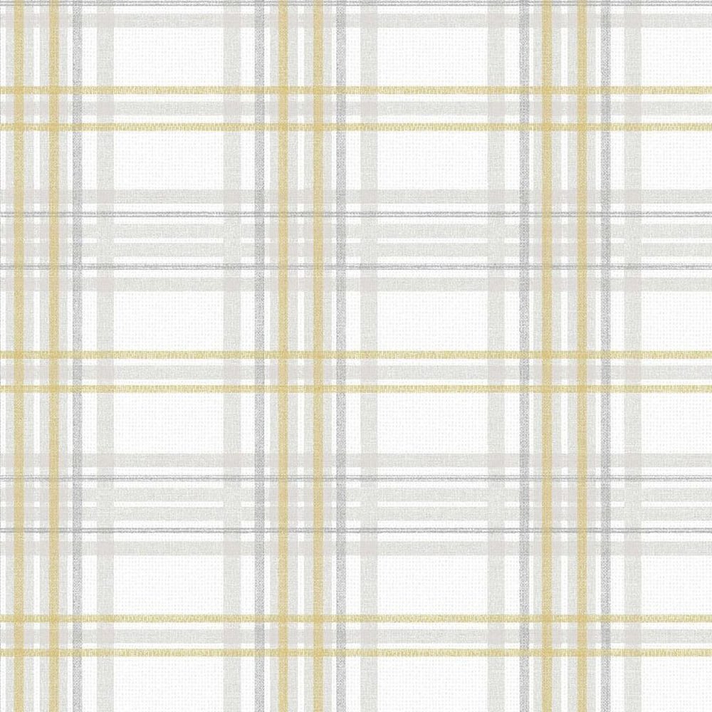 Country Tartan Yellow Wallpaper