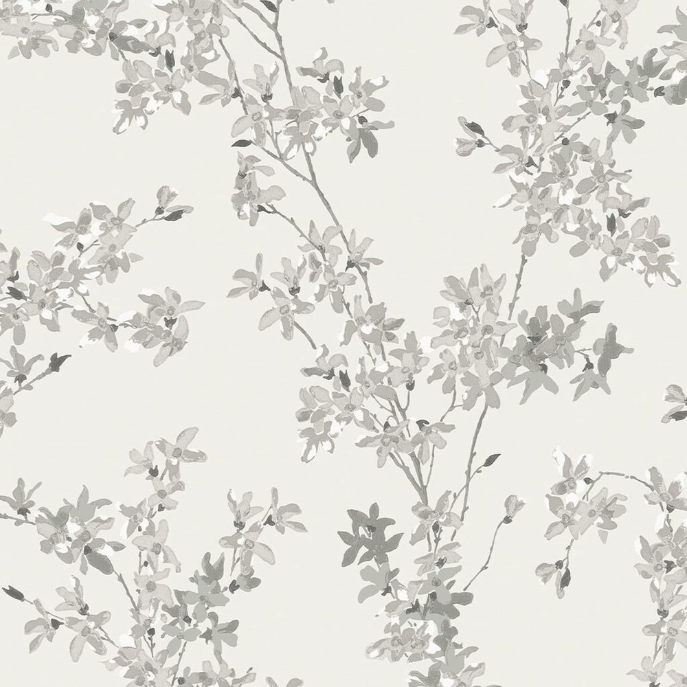 Laura Ashley Forsythia Steel Wallpaper