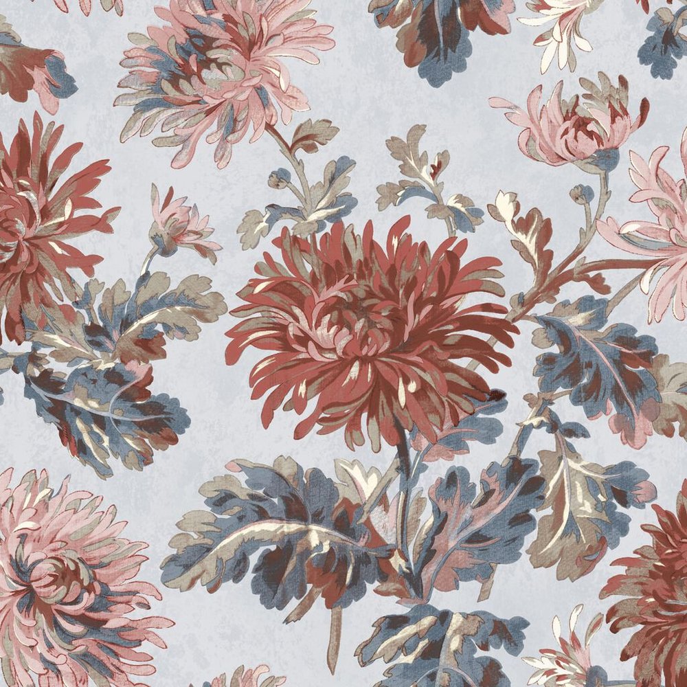 Laura Ashley Maryam Crimson Wallpaper