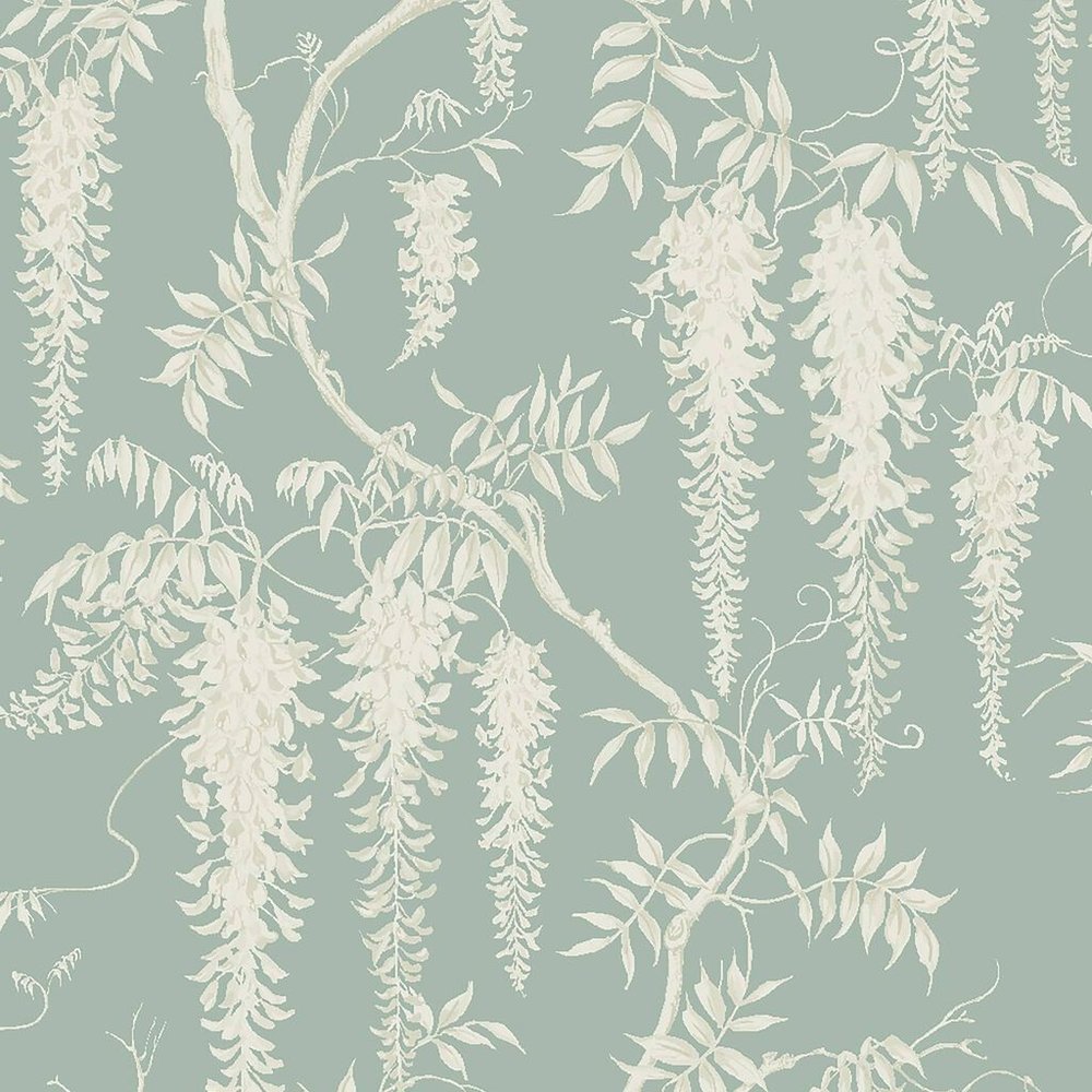 Next Wisteria Trails Duck Egg Wallpaper